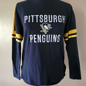 Under Armour Pittsburgh Penguins NHL Hockey Long Sleeve TShirt Top Youth Large